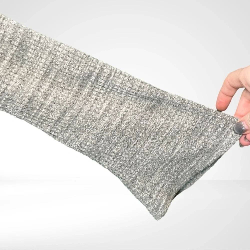 ANTHROPOLOGIE EUC Marled Grey Cowl Neck Sweater Top with Swing Hem Size Medium﻿ - Picture 9 of 12